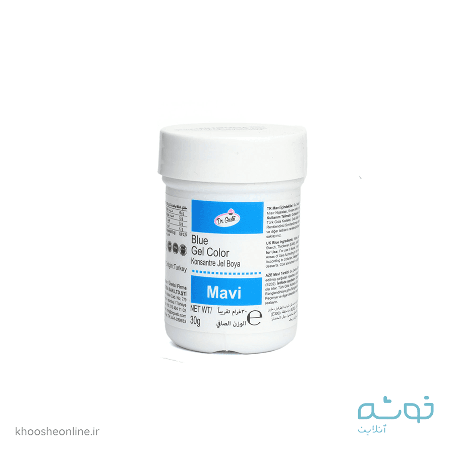 رنگ ژله ای آبی 30 گرمی دکتر گوستو DR.GUSTO GEL COLOR