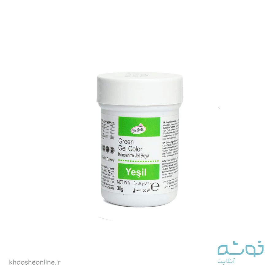 رنگ ژله ای سبز 30 گرمی دکتر گوستو DR.GUSTO GEL COLOR