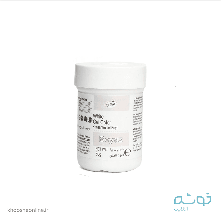 رنگ ژله ای سفید 30 گرمی دکتر گوستو DR.GUSTO GEL COLOR — تصویر ۲