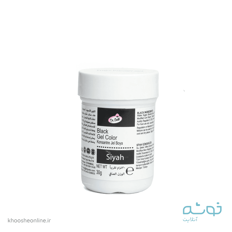 رنگ ژله ای مشکی 30 گرمی دکتر گوستو DR.GUSTO GEL COLOR