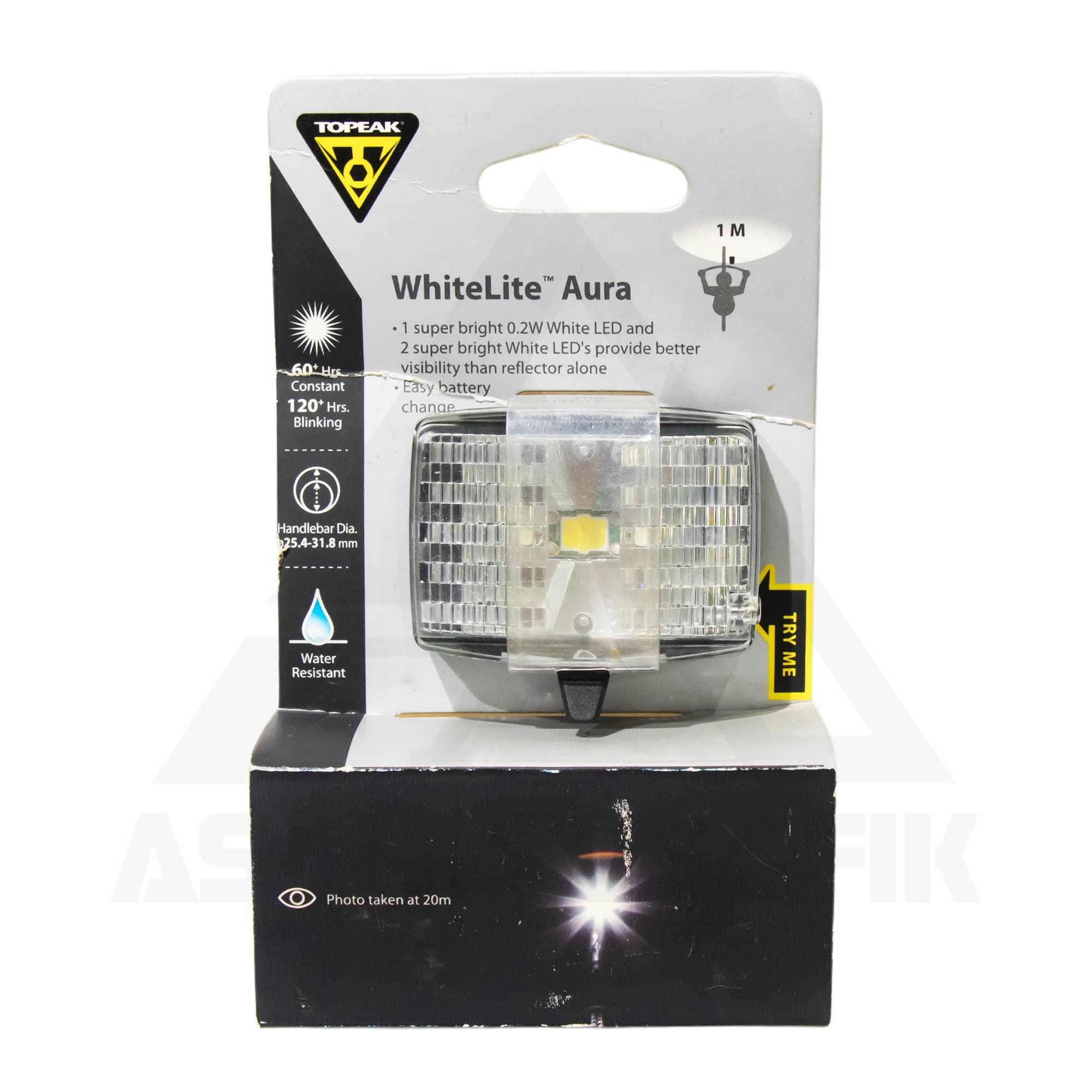 چراغ جلوی دوچرخه Topeak WhiteLite Aura — تصویر ۲