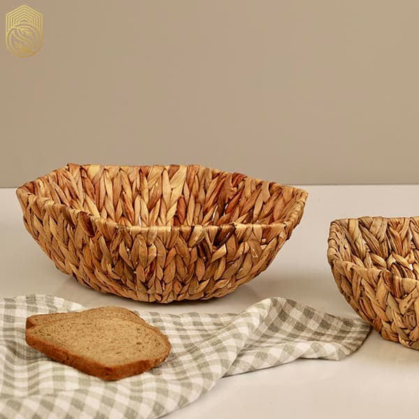 سبد حصیری درشت بافت شش ضلعی طرح ایکیا sh394 — تصویر ۳