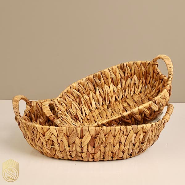 سبد حصیری دسته دار طرح ایکیا sh392