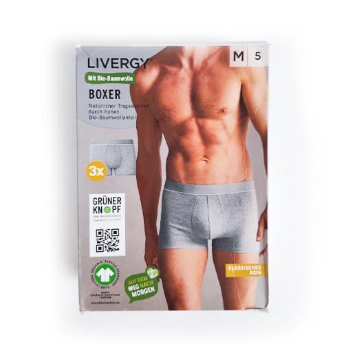 پک 3 تایی شورت مردانه پادار لیورجی Livergy آلمان طوسی — تصویر ۳