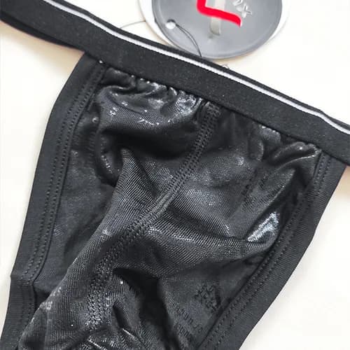 شورت مردانه فانتزی پشت باز 2 بند جاک استرپ XUBA حریر براق — تصویر ۴