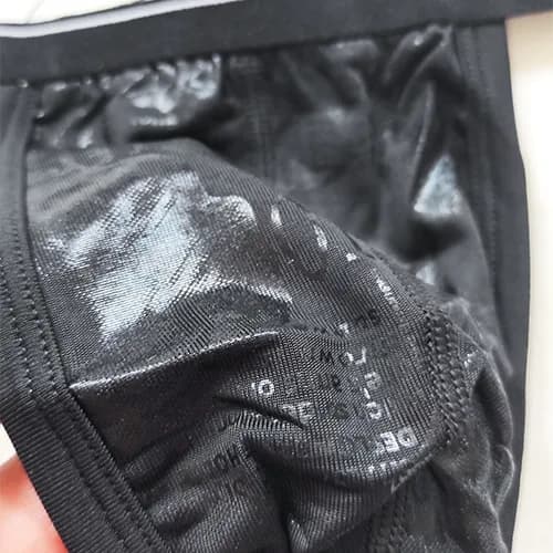 شورت مردانه فانتزی پشت باز 2 بند جاک استرپ XUBA حریر براق — تصویر ۳