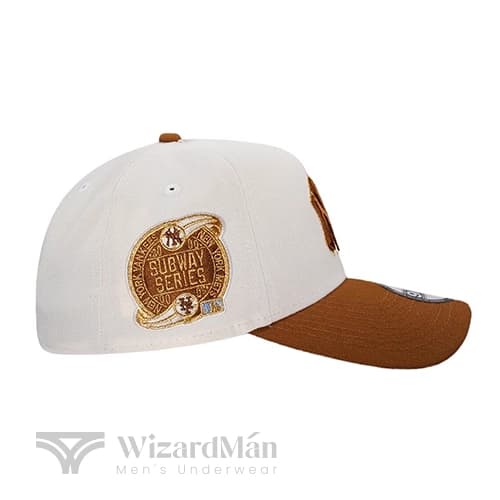 کلاه کپ (لبه دار) نیو ارا New Era مدل New York Yankees 9FORTY Adjustable کرم قهوه ای — تصویر ۲