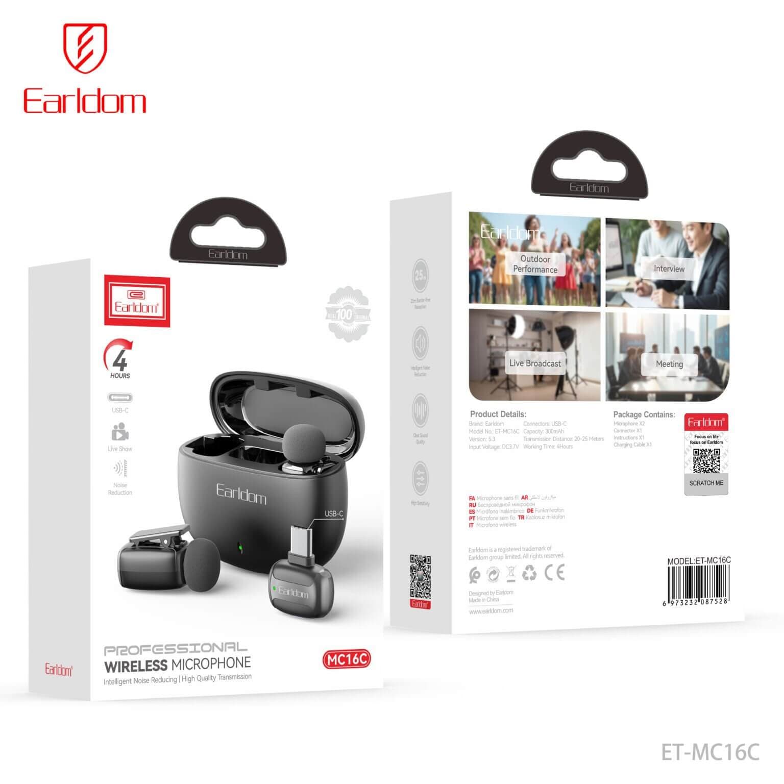 میکروفن یقه ای بی سیم Earldom ET-MC16C