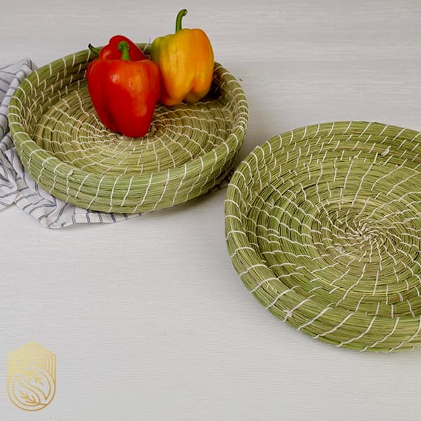 سبد گرد حصیری عریان بافی sh342