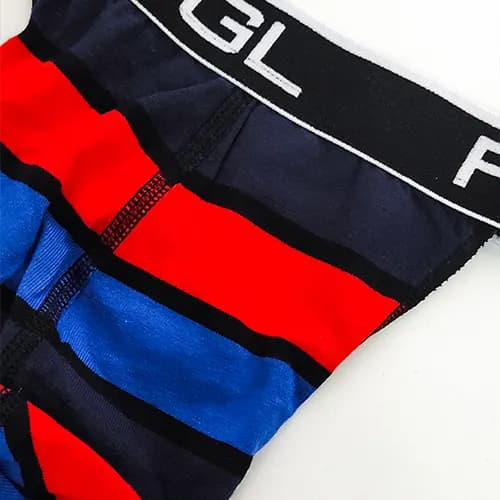 شورت مردانه لامبادا اورجینال FGL بیکینی فانتزی آبی نارنجی کش پهن — تصویر ۵