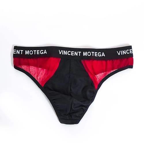 شورت مردانه لامبادا اورجینال Vincent Motega بیکینی فانتزی حریر قرمز مشکی — تصویر ۸