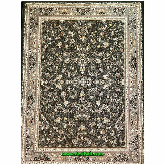 فرش کاشان گلبرگ۱۲۰۰ شانه دودی