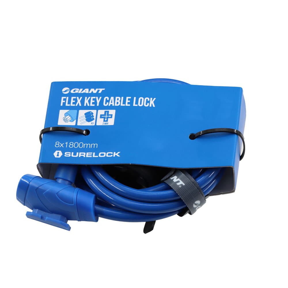 قفل دوچرخه جاینت مدل GIANT FLEX KEY CABLE LOCK 8x1800MM — تصویر ۳