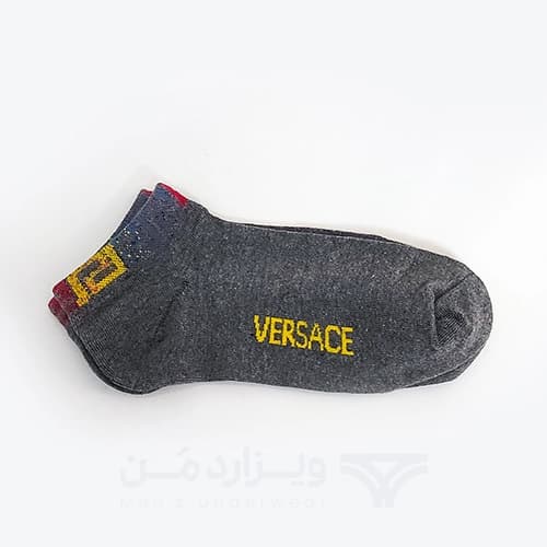 پک پرمیوم 5 تایی جوراب مچی مردانه ورساچ Versace اورجینال گلدوزی شده Premium — تصویر ۵