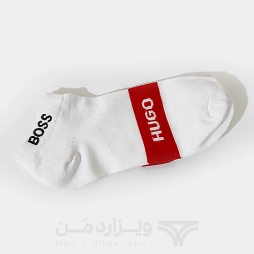 پک پرمیوم 5 تایی جوراب مچی مردانه هوگو باس HUGO BOSS اورجینال گلدوزی شده Premium — تصویر ۵