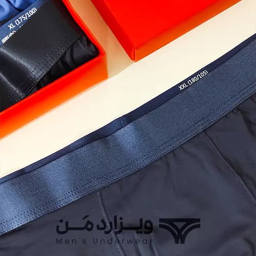 پک پرمیوم 3 تایی شورت مردانه ابریشم یخی هرمس Hermes اورجینال باکسر بریف Premium لیزری — تصویر ۹