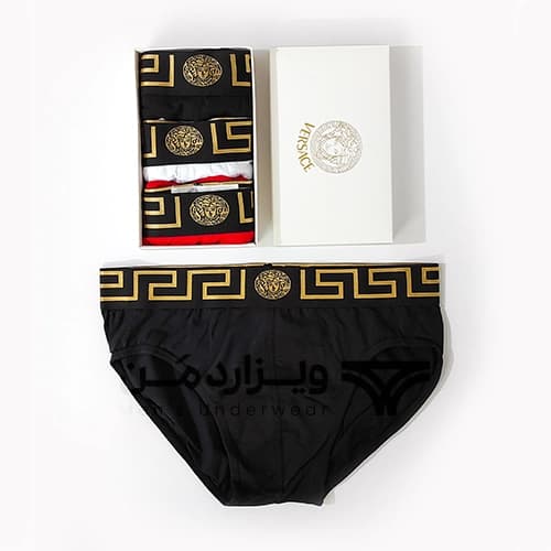 پک پرمیوم 3 تایی شورت مردانه ورساچ Versace اورجینال اسلیپ Premium — تصویر ۴