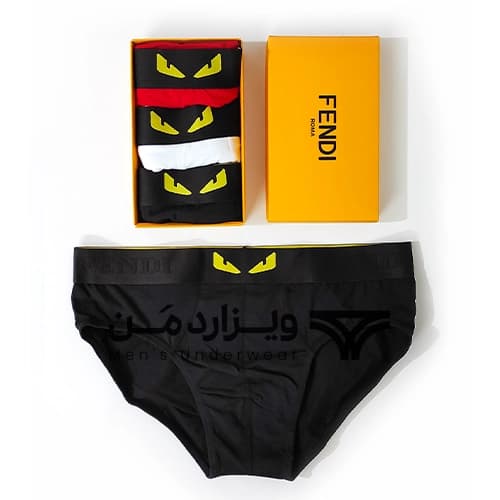 پک پرمیوم 3 تایی شورت مردانه فندی Fendi اورجینال اسلیپ Premium — تصویر ۴