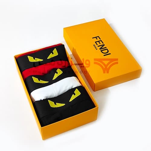 پک پرمیوم 3 تایی شورت مردانه فندی Fendi اورجینال اسلیپ Premium — تصویر ۲