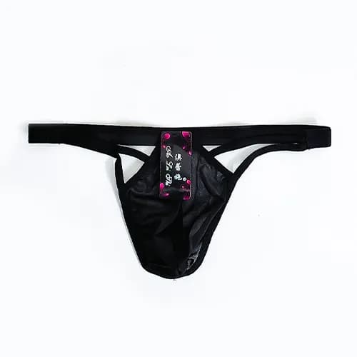 شورت مردانه فانتزی لامبادا (Bikini) حریر وارداتی جلوبنددار — تصویر ۳