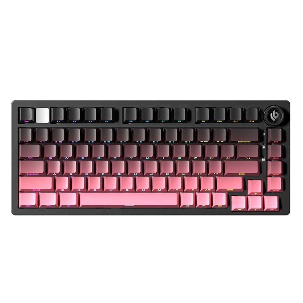 کیبورد گیمینگ مکانیکال LEOBOG HI75 C PRO ( رنگ کلید گرادیانت صورتی و مشکی ) سوییچ SEIA
