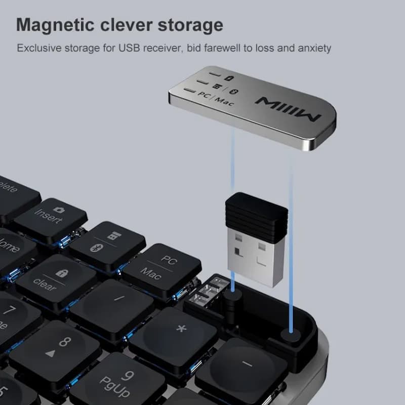 کیبورد بی‌سیم مکانیکال شیائومی MIIIW Mechanical Keyboard PRO MWWMKP01 — تصویر ۷