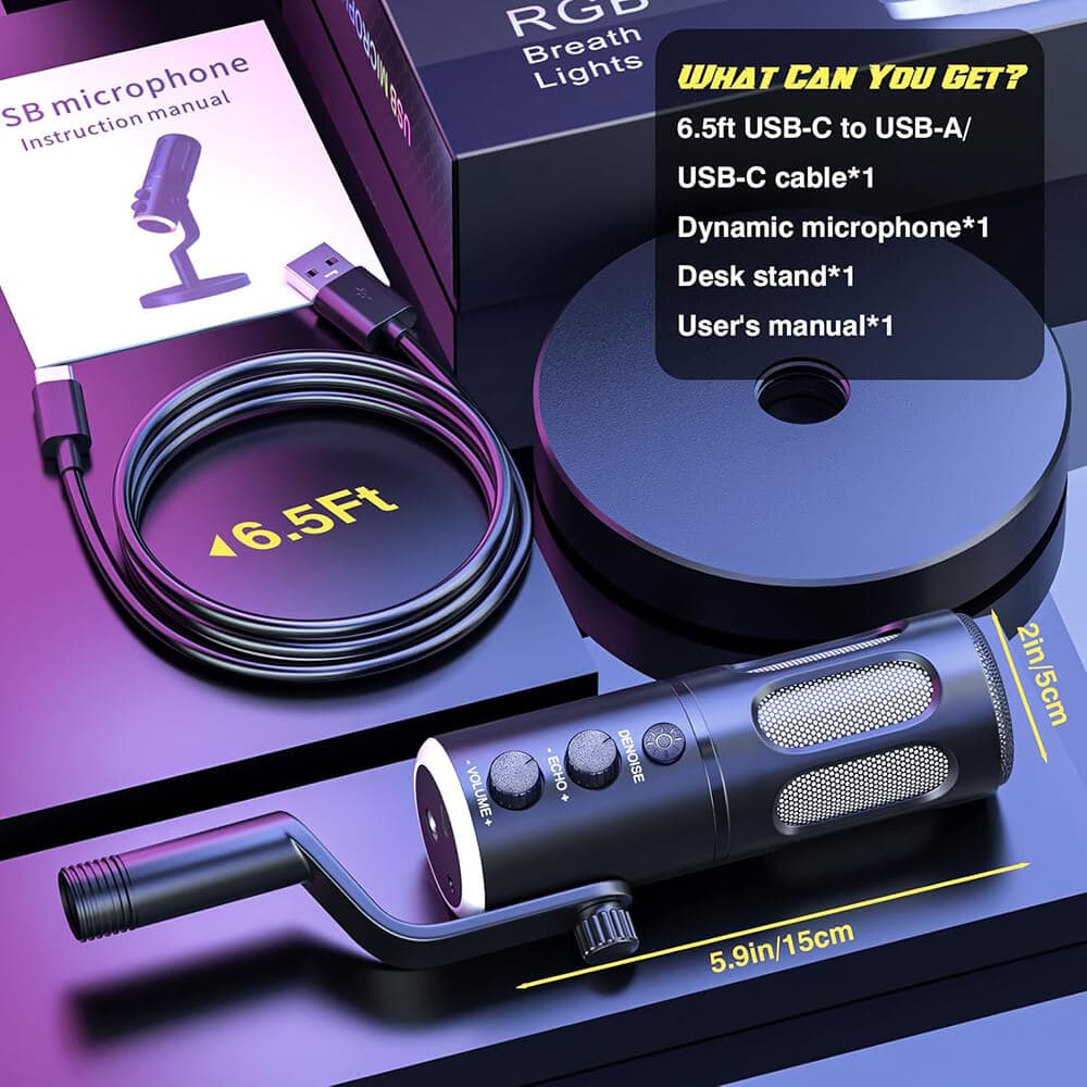 میکروفون رومیزی گیمینگ SU8 USB — تصویر ۴