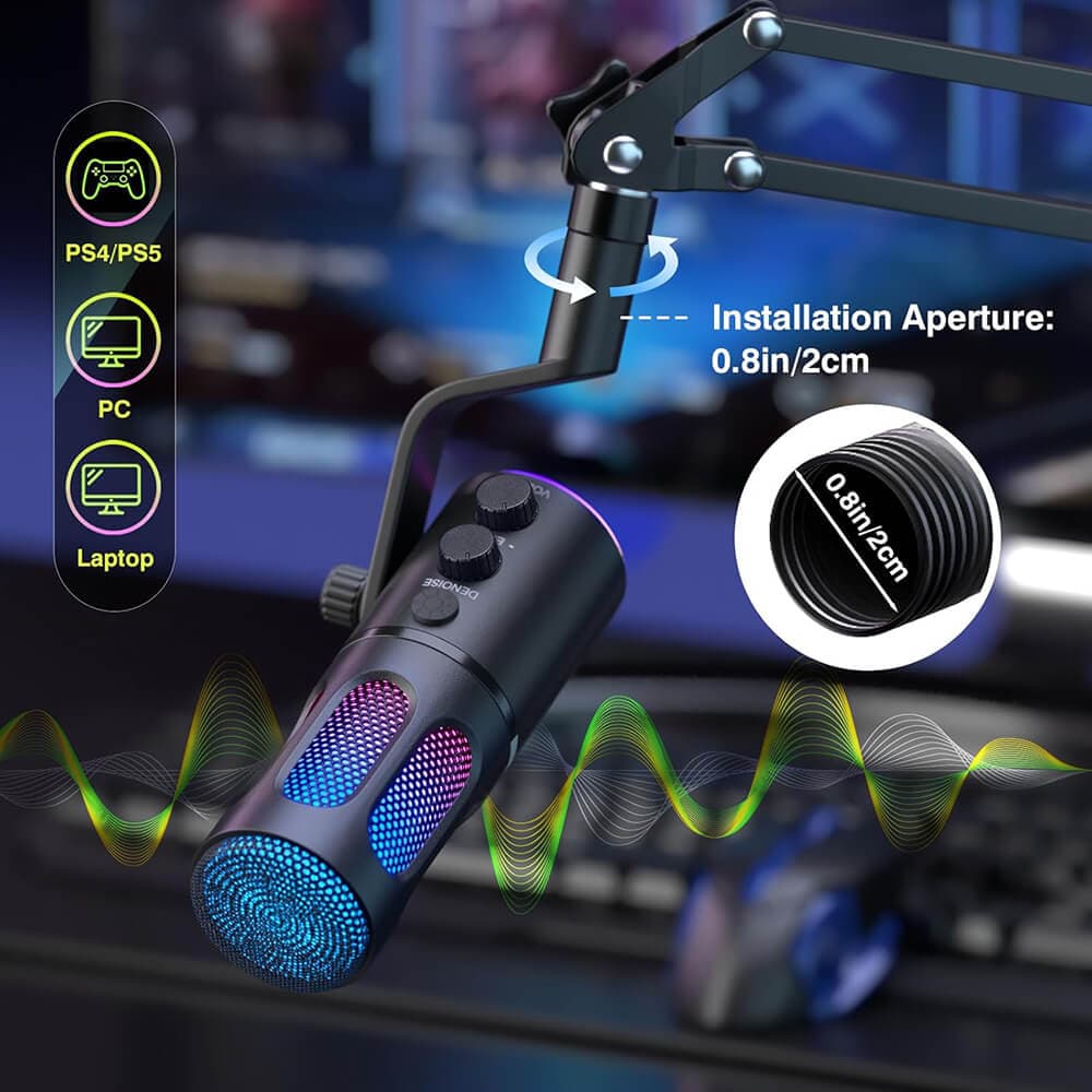 میکروفون رومیزی گیمینگ SU8 USB — تصویر ۷