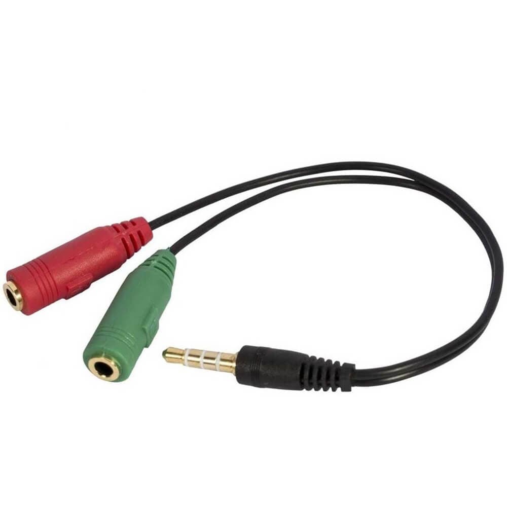کابل تبدیل هدفون و میکروفن 2 مادگی به 1 نری M996