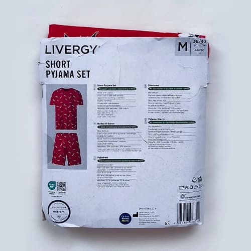 ست مردانه تیشرت و شلوارک راحتی لیورجی Livergy آلمان طرح کوسه — تصویر ۷