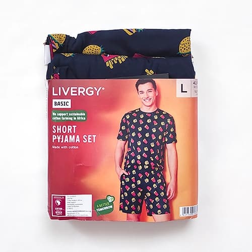 ست مردانه تیشرت و شلوارک راحتی اورجینال لیورجی Livergy آلمان وارداتی طرح همبرگر — تصویر ۶