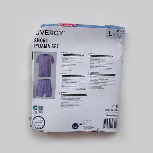 ست مردانه تیشرت و شلوارک راحتی لیورجی Livergy آلمان طرح خرچنگ — تصویر ۸