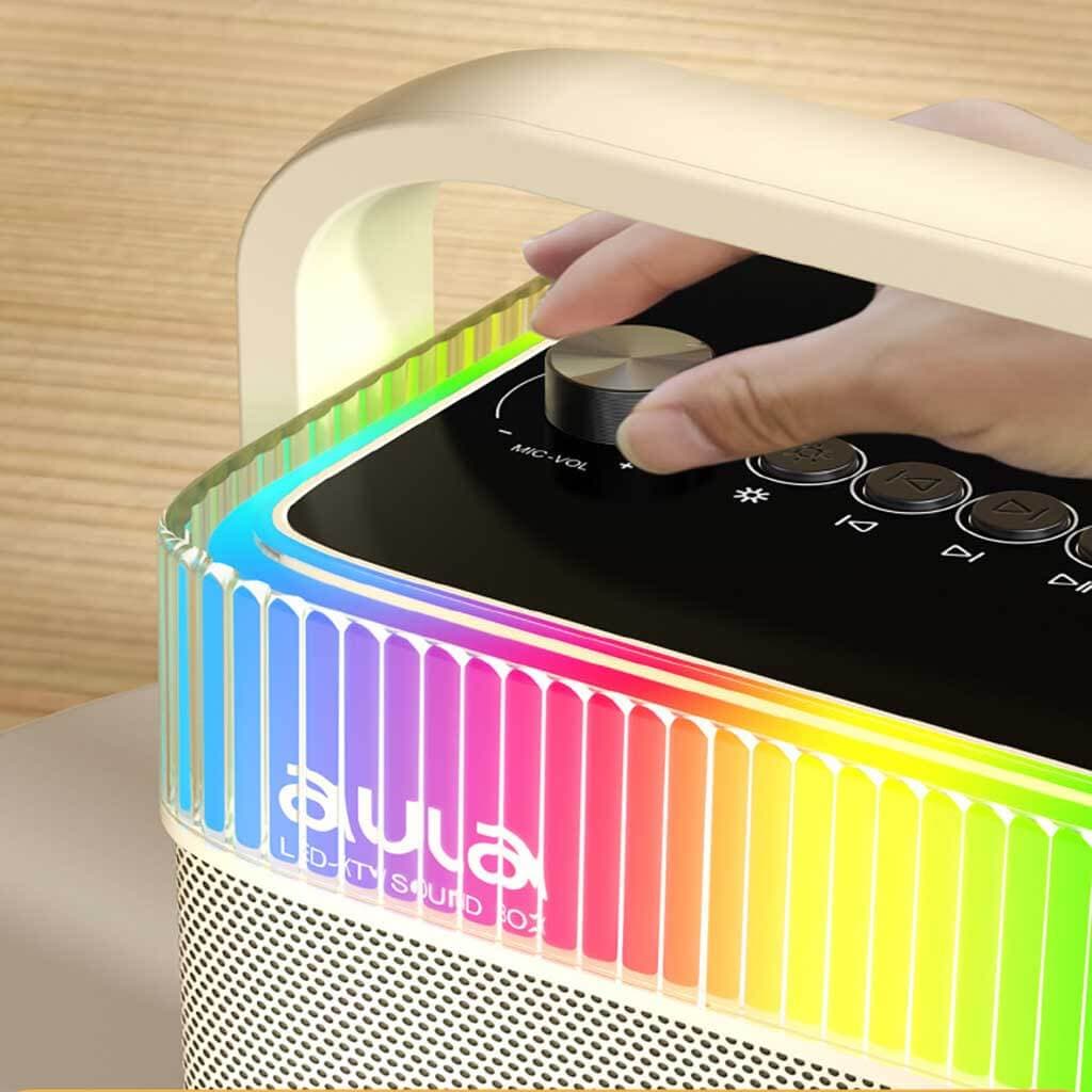 اسپیکر پرتابل بلوتوثی آئولا AULA K12 + دو میکروفن کاراکوئه — تصویر ۶