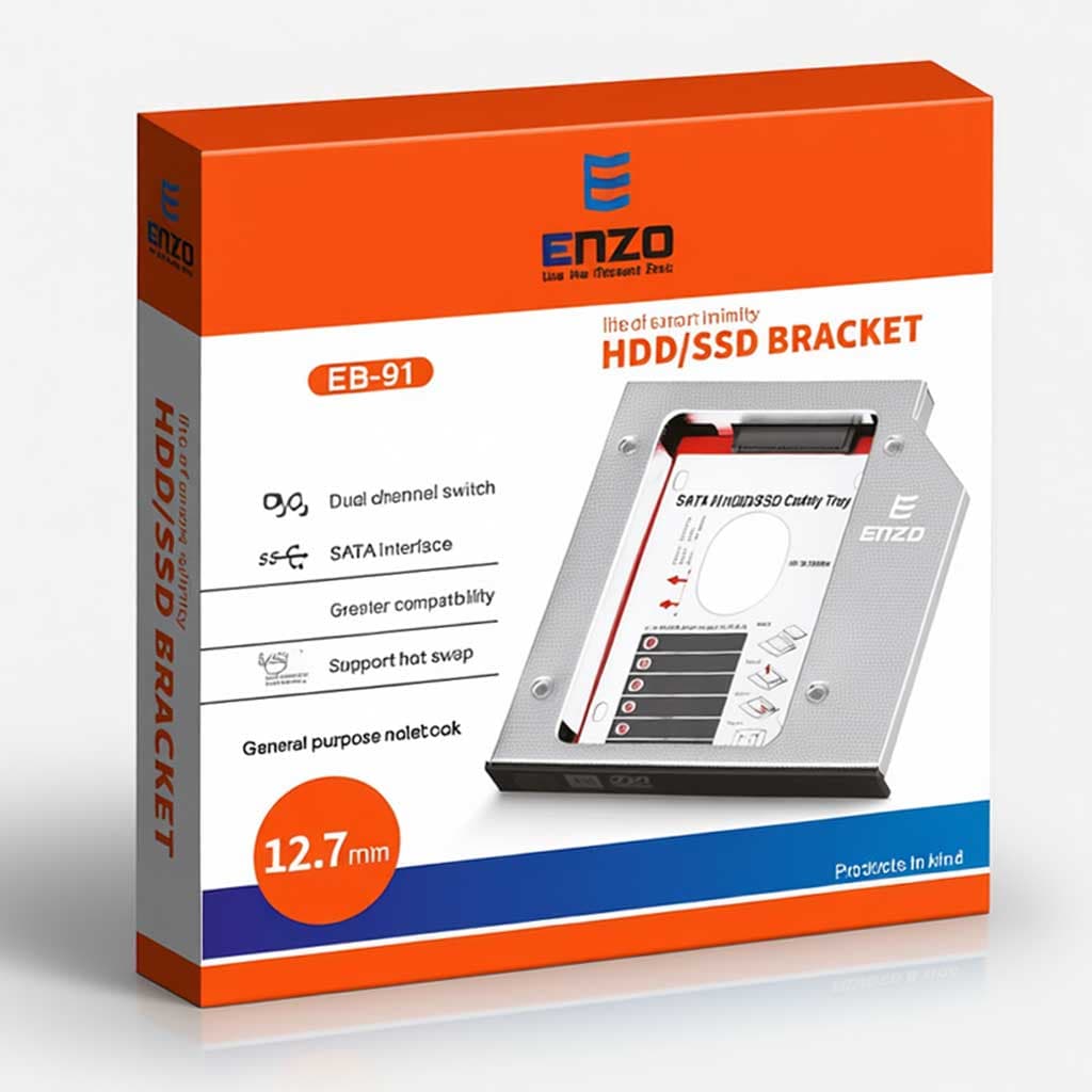 مبدل کدی هارد لپ تاپ 12.7 میلیمتر ENZO EB-91 12/7MM — تصویر ۲