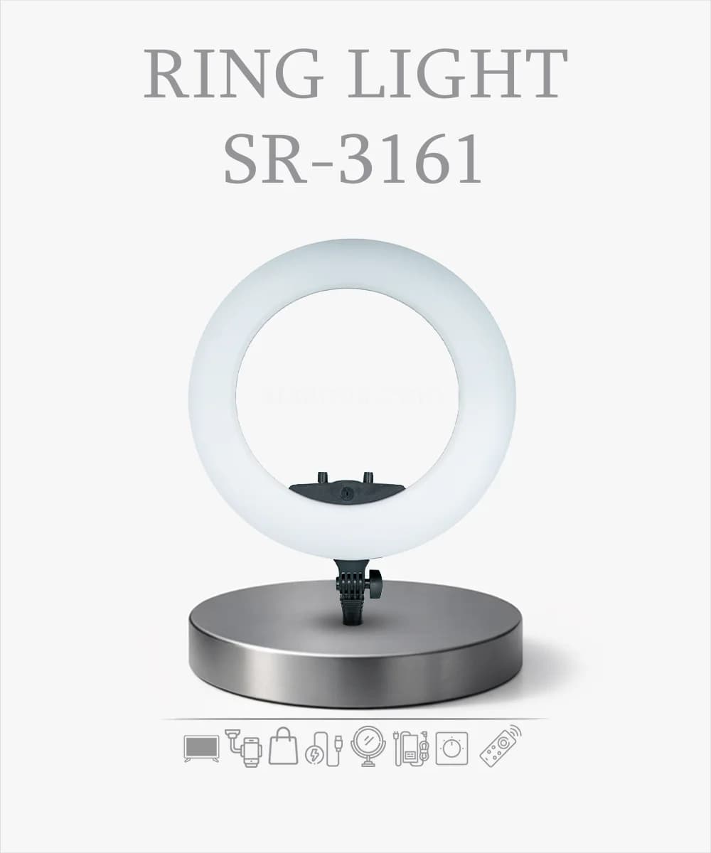 رینگ لایت سی یرا | Ring Light Sierra – SR-3161(اصل + گارانتی + پایه ) — تصویر ۲