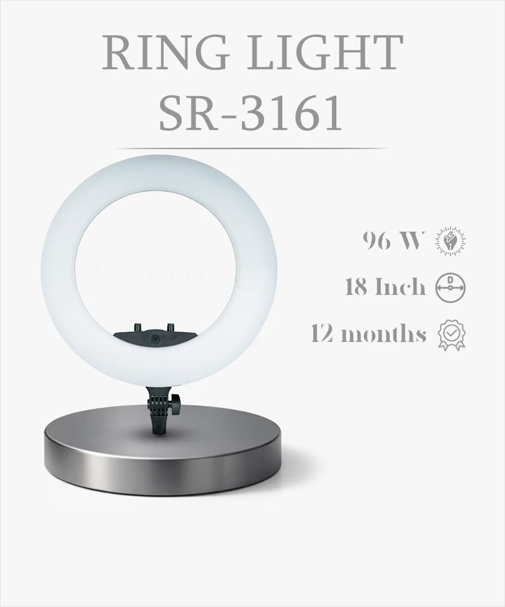 رینگ لایت سی یرا | Ring Light Sierra – SR-3161(اصل + گارانتی + پایه ) — تصویر ۳