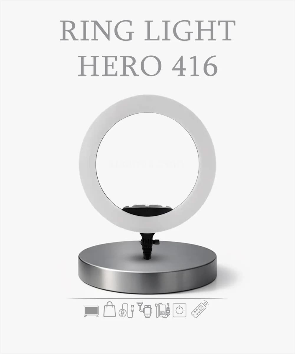 رینگ لایت هیرو | Ring Light Hero – 416(اصل + گارانتی) — تصویر ۲