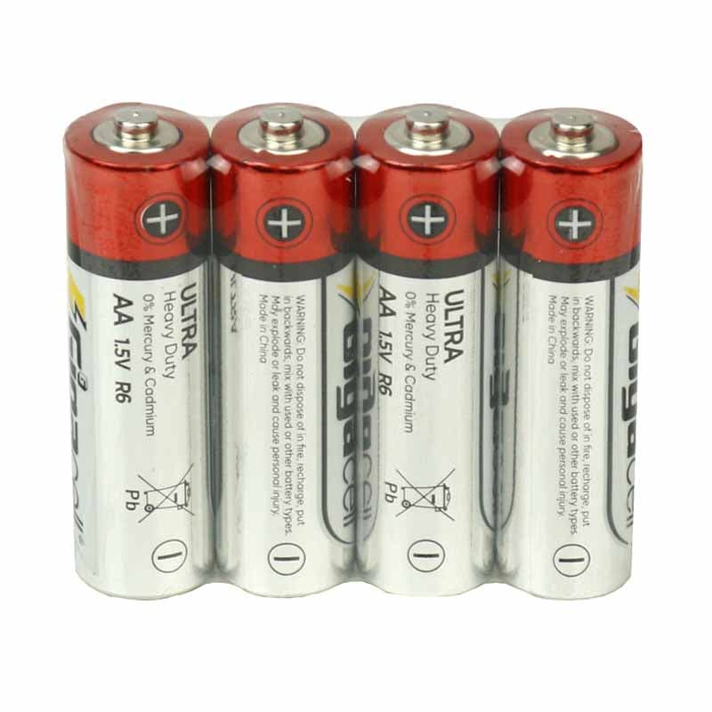 باتری قلمی گیگاسل Gigacell Ultra Heavy Duty R03 1.5V AA شیرینک بسته 4 عددی — تصویر ۲