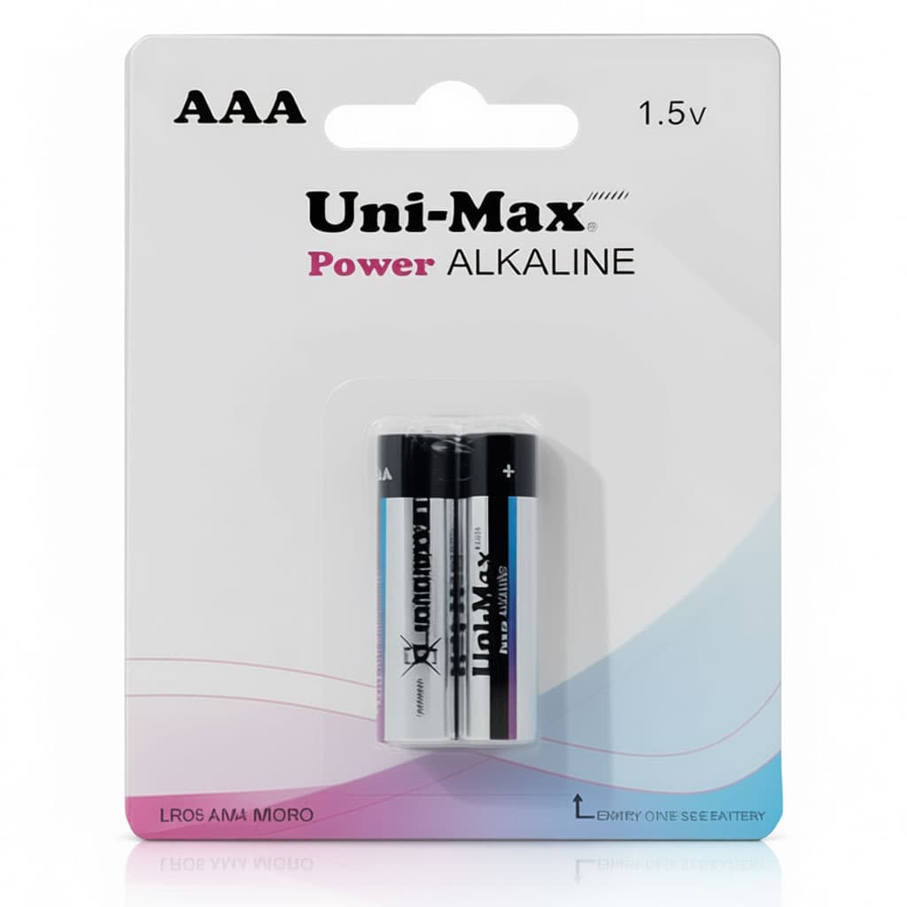 باتری نیم قلمی Uni Max مدل Power Alkaline بسته 2تایی
