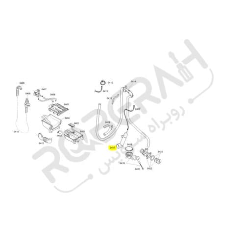 مخزن هیدروستات لباسشویی بوش کد 00611633 — تصویر ۲