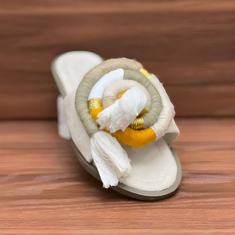 صندل مکرومه مدل حلزونی