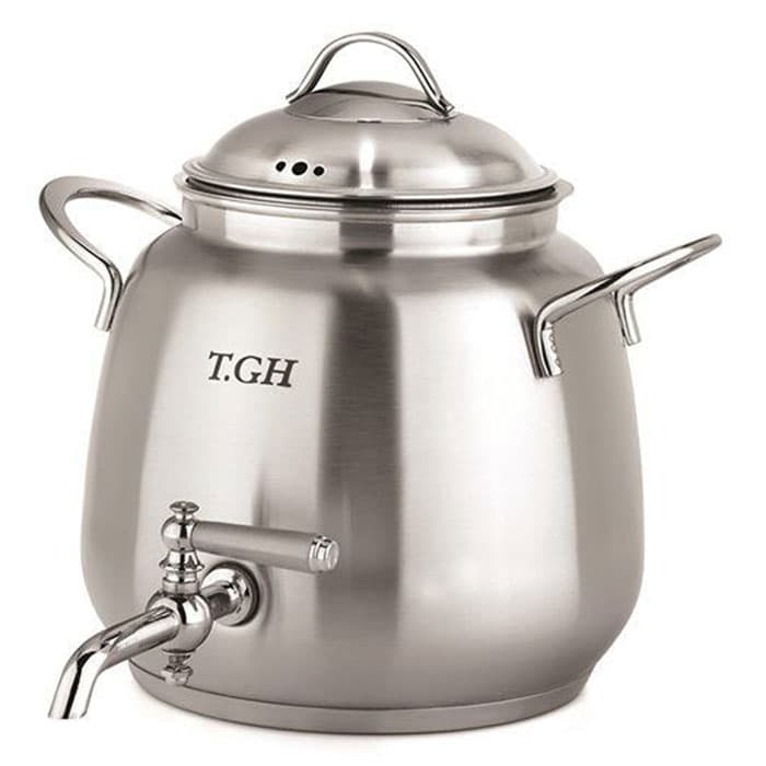 کتری قیطاسی T.GH مدل پاسارگاد 5/5 لیتری شیردار کف چدن کد TGH-6006