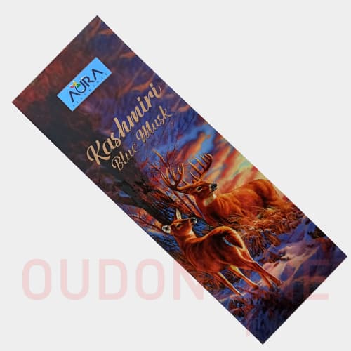 عود خوشبو کننده شاخه ای Aura آورا مدل بلو مشک کشمیری (مشک کشمیری ابی ) Blue musk kashmiri