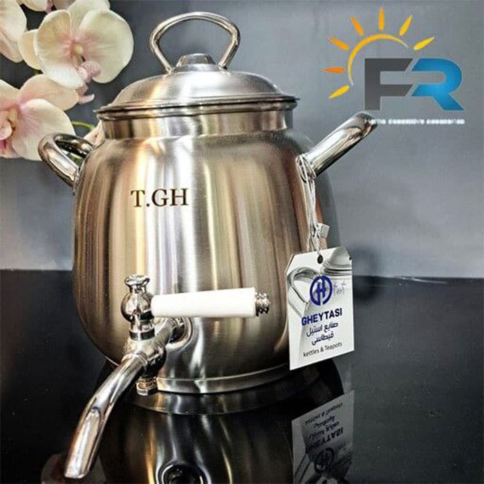 کتری قیطاسی T.GH مدل توس 2/5 لیتری شیردار کف چدن کد TGH-3003