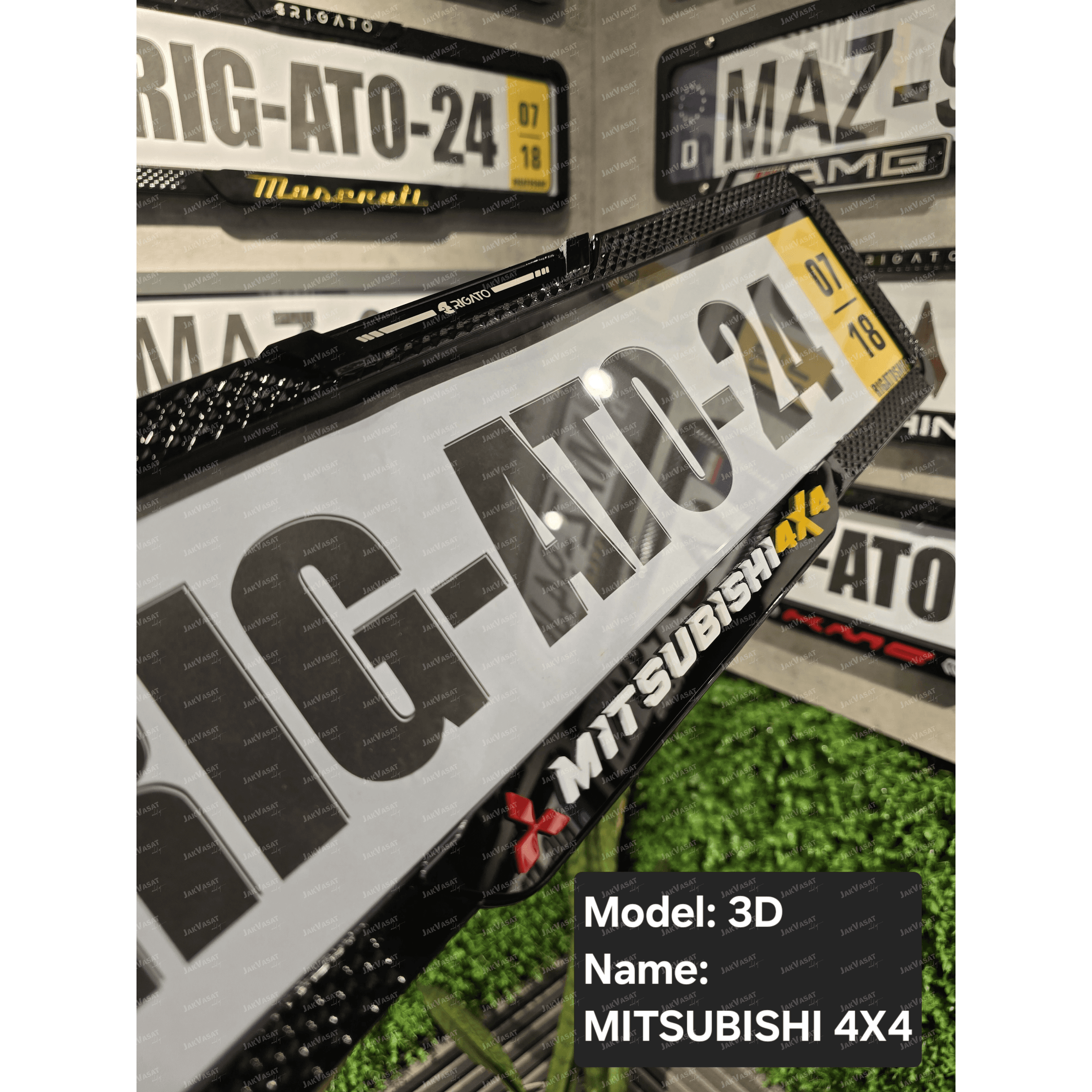 قاب‌پلاک سه‌بعدی ضد‌سرقت میتسوبیشی (Mitsubishi) 4×4 — تصویر ۲