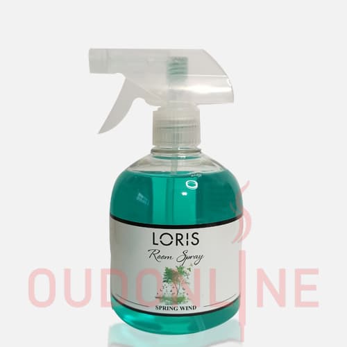 اسپری خوشبو کننده هوا لوریس LORIS مدل اسپرینگ ویند، باد بهاری (spring wind) حجم 500 میلی لیتر