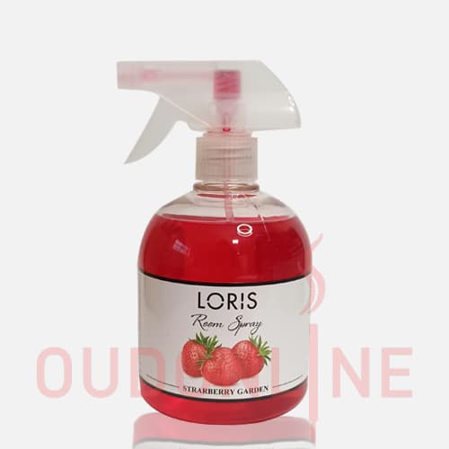 اسپری خوشبو کننده هوا لوریس LORIS مدل استرابری گاردن (باغ توت فرنگی) strawberry garden حجم 500 میلی لیتر