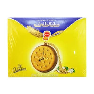 بیسکویت پذیرایی ساقه طلایی با آرد جو و شهد توت مینو 750 گرم