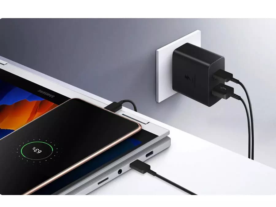 آداپتور 35W سامسونگ مدل EP-TA220-DUO اصلی با گارانتی 18 ماهه شرکتی — تصویر ۳