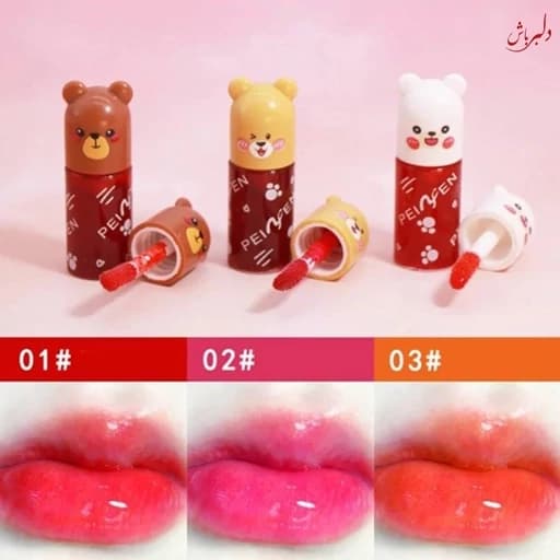پک تینت لب 6 عددی کیوت تدی خرسی مینی کوچک فانتزی مناسب کادو هدیه تولد